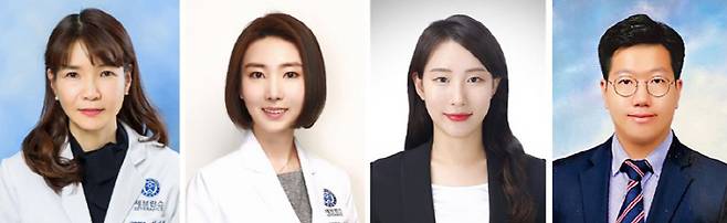 왼쪽부터 이지원 교수, 송유현 교수, 이예지 박사, 김민효 부원장