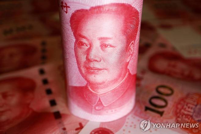 중국 위안화 로이터 연합뉴스 자료사진.재판매 및 DB 금지]