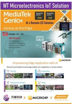 MICROIP, WT Microelectronics, and MediaTek Collaborate to Launch the Smart IoT Genio IoT Platform. (PRNewsfoto/MICROIP)