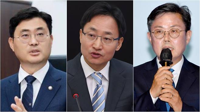 더불어민주당  이정문, 임광현, 안도걸 의원(왼쪽부터)