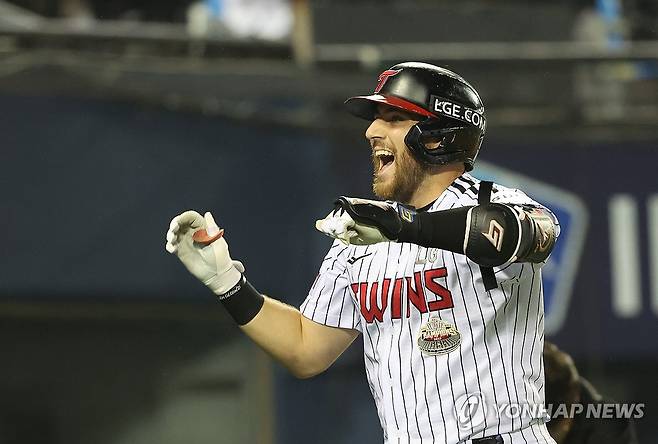 오스틴 '좋았어!' [연합뉴스 자료사진]