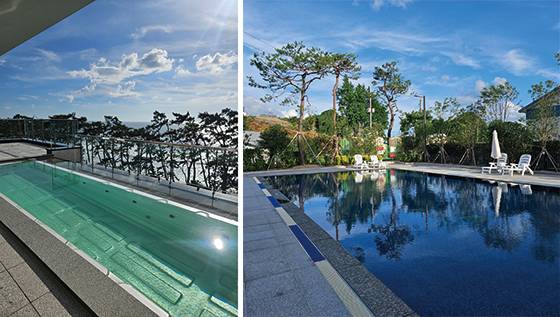 동호 비치 호텔 루프톱 수영장, 동호 비치 호텔 1층 수영장