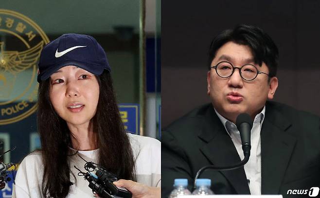 민희진 전 어도어 대표(왼쪽), 방시혁 하이브 의장(오른쪽) (사진=뉴스1)
