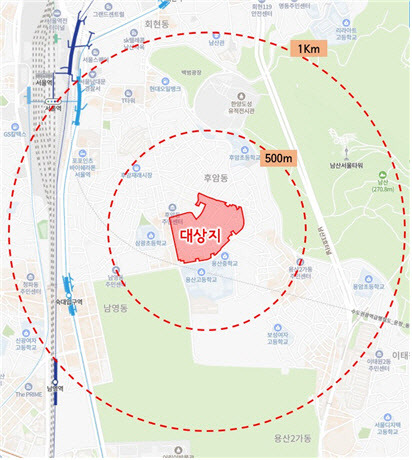 후암동 264-11일대(가칭 동후암3구역) 위치도.