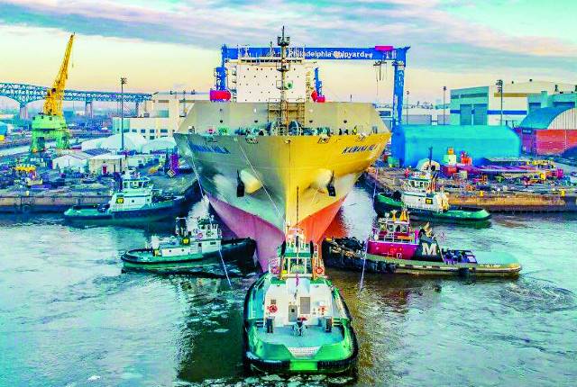 한화오션이 지난 6월 인수한 미국 필리조선소 전경. 한화오션 제공