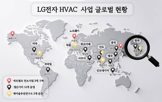 LG전자 HVAC 사업 글로벌 현황. (사진=LG전자)