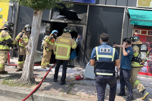 전남 영암군의 한 성인게임장 방화로 1명 사망·4명 부상. [전남소방본부 제공]