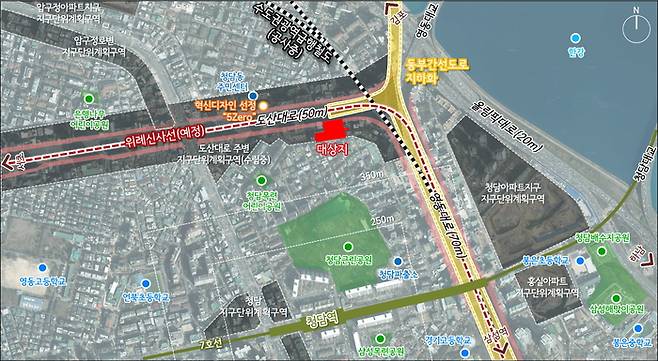 청담프리마 호텔 용지 위치도