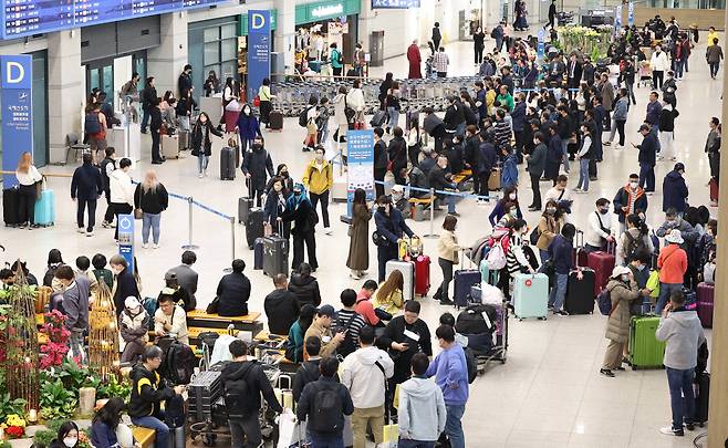 인천국제공항 제1여객터미널 입국장. 사진은 기사와 무관. [연합]