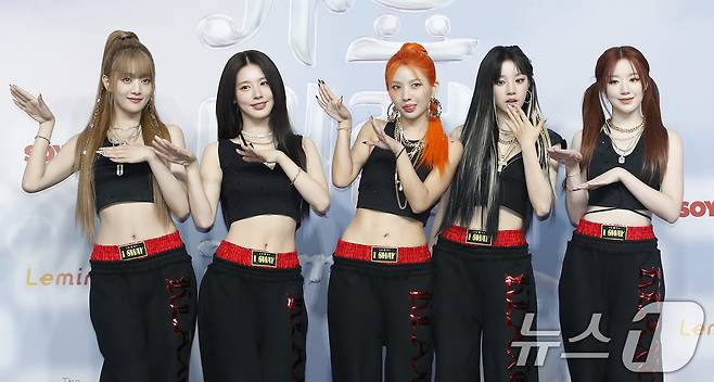 (여자)아이들 민니(왼쪽부터)와 미연, 소연,우기,슈화ⓒ News1 권현진 기자