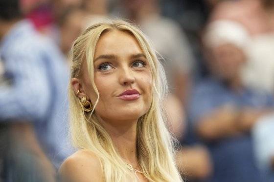 남자 테니스 테일러 프리츠의 여자 친구 모건 리들. 유명 인플루언서다. AP=연합뉴스