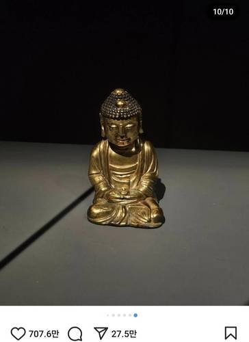 BTS RM이 인스타그램에서 소개한 수종사 소형 불상 [RM 인스타그램 게시물 캡처. 재판매 및 DB 금지]