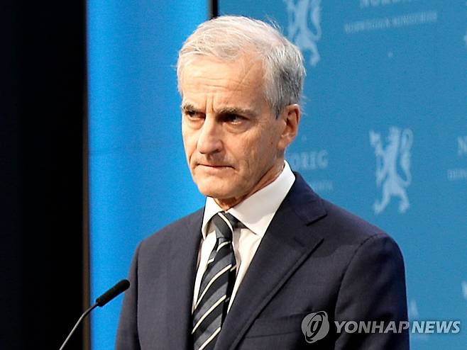 요나스 가르 스퇴르 노르웨이 총리 [노르웨이 총리실 제공. 재판매 및 DB 금지]