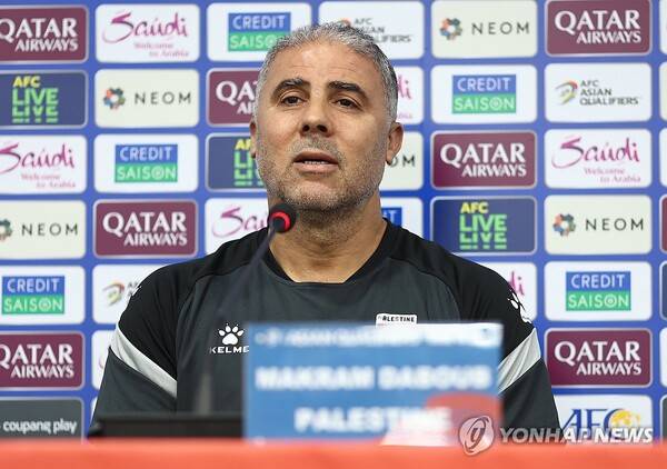 마크람 다부브 팔레스타인 축구 국가대표팀 감독. ⓒ연합뉴스