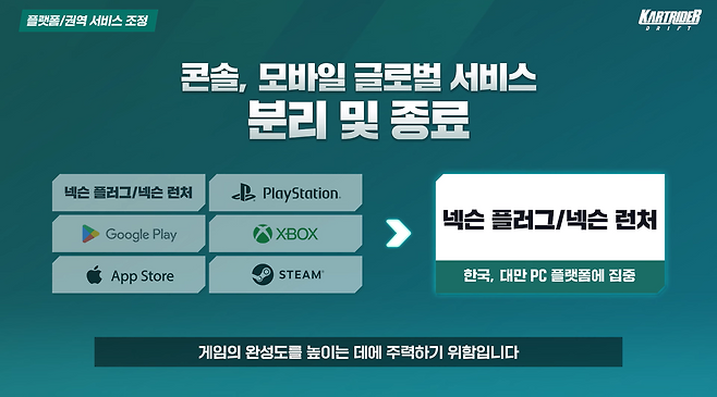 '카트라이더: 드리프트' 개발 방향성(출처='카트라이더: 드리프트' 공식 유튜브 채널).