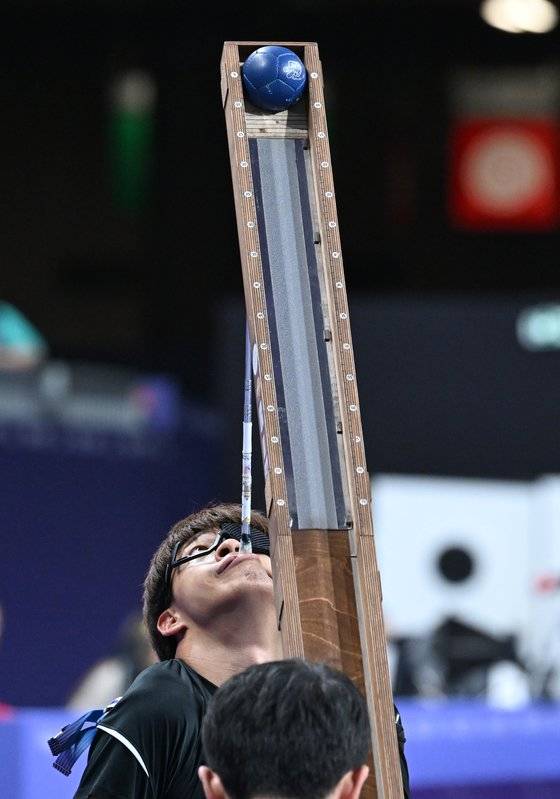 2024 파리 패럴림픽 보치아 혼성 경기 은메달을 따낸 정호원. 사진 대한장애인체육회