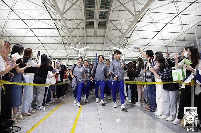 [서울=뉴시스]홍명보호, 오만 원정길 올라. (사진=대한축구협회 제공)