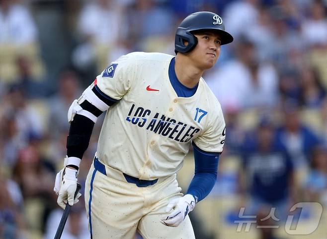 오타니 쇼헤이(LA 다저스)가 8일 클리블랜드전에서 홈런과 도루를 추가하지 못했다. ⓒ AFP=뉴스1