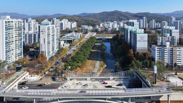 분당수서간도시고속화도로 사업 구간 일대. 성남시 제공