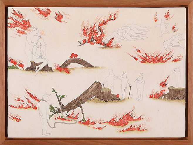 허수정 작가 ‘Into the Fire’ 26x35cm 2022