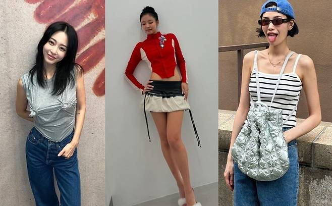 한예슬, 블랙핑크 제니, 나나. 각 인스타그램