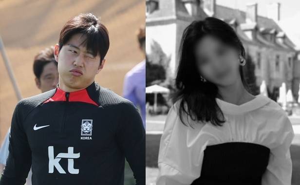 국가대표 축구 선수 이강인(왼쪽)과&nbsp; 박진원 두산밥캣 코리아 부회장의 딸 박상효. 뉴스1·인스타그램 갈무리