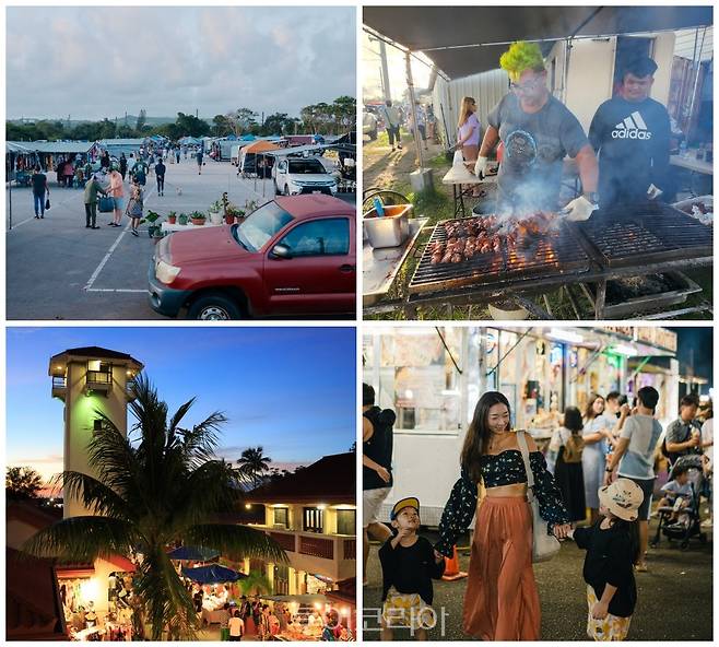 데도 새벽시장(위), 차모르 야시장(아래)