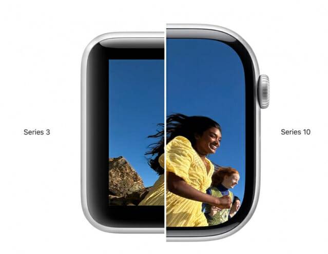 애플워치 화면 비교 (사진=애플)