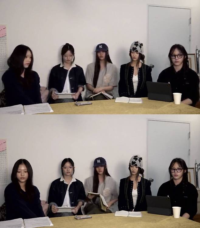 ▲ 뉴진스. 출처| 뉴진스 라이브 방송 캡처