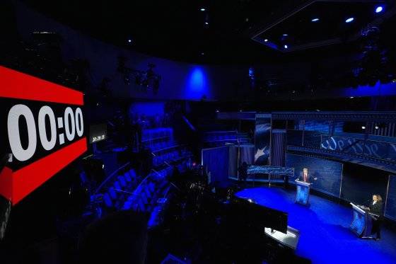 토론이 진행된 ABC 스튜디오. [AP=연합뉴스]