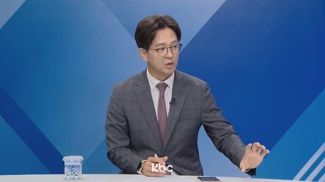 ▲ 11일 KBC '여의도초대석'에 출연한 정광재 국민의힘 대변인&nbsp;
