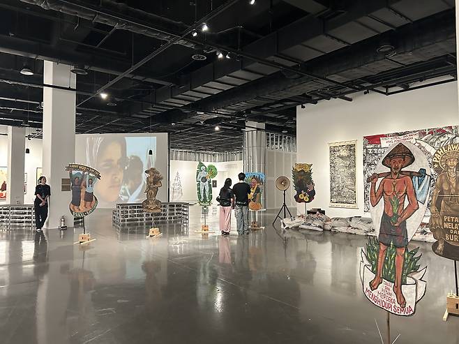 Installation view of the 2024 Busan Biennale at the Museum of Contemporary Art Busan [SHIN MIN-HEE]