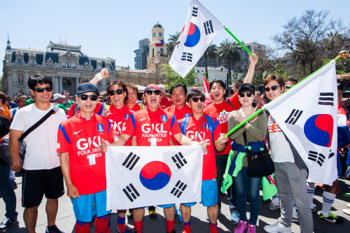 이제 홈리스월드컵 대회 한국 응원단