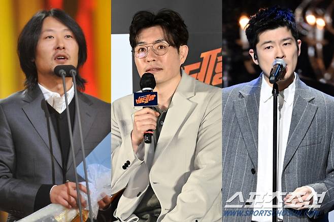 故방준석 음악감독, 류승완 감독, 가수 장기하(왼쪽부터). 스포츠조선DB