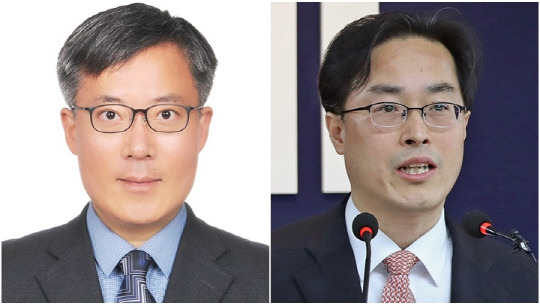 김석우 신임 법무부 차관(왼쪽부터)과 이진동 신임 대검찰청 차장 검사. 연합뉴스