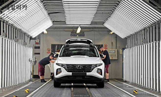 현대차 체코공장 투싼 생산공정