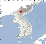 북한 자강도 용림 동북동쪽서 3.9 지진. [사진 출처 = 기상청]