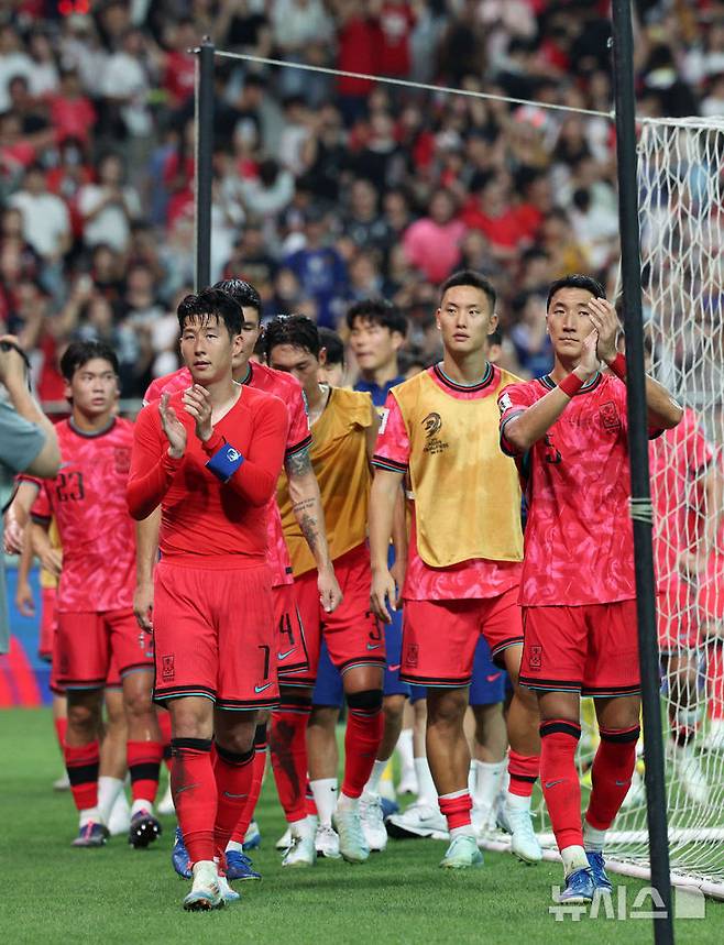 한국 축구대표팀 선수들의 모습.  /사진=뉴시스