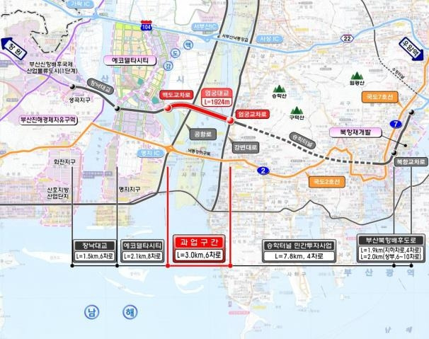 엄궁대교 위치 [부산시 제공. 재판매 및 DB 금지]