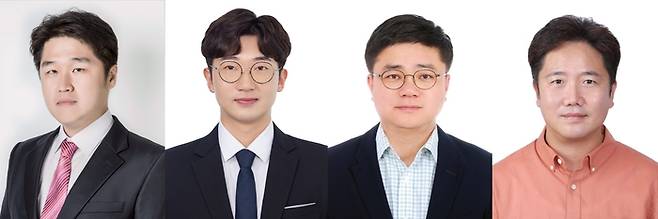 왼쪽부터 박철민 금오공대 교수, 이영한 연구원, 전기준 인하대 교수, 하윤철 한국전기연구원 박사