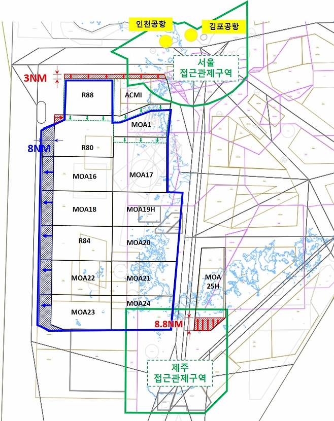 공역 조정 도면/제공=국토부