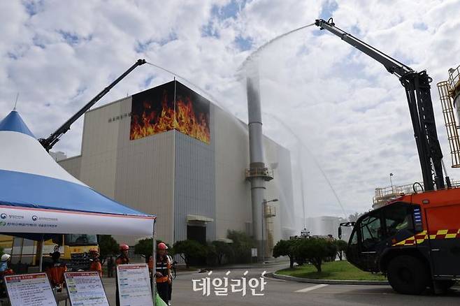 한국수력원자력이 25일 새울원자력본부에서 2024년 3차 READY Korea 훈련을 실시했다.ⓒ한수원