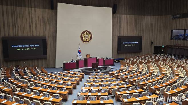 제418회 국회 제9차 본회의가 26일 국회 본관 본회의장에서 열렸다. 사진=임현범 기자 