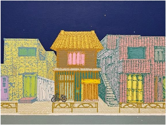 이예림 ‘Tokyo Vibes’(캔버스에 아크릴, 65.1×50㎝, 2024). 본화랑