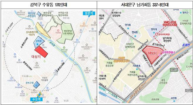 신통기획 후보지에서 제외된 지역. (자료=서울시)