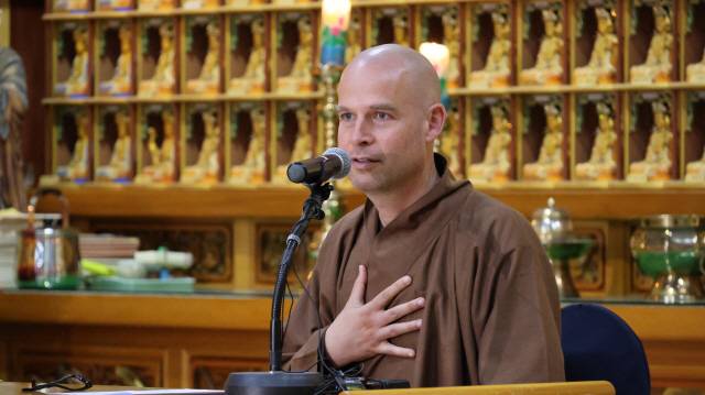 ▲ 대한불교 조계종 4교구 본사 월정사(주지 퇴우정념)는 최근 경내에서 팝루스님 초청 특강을 진행했다.