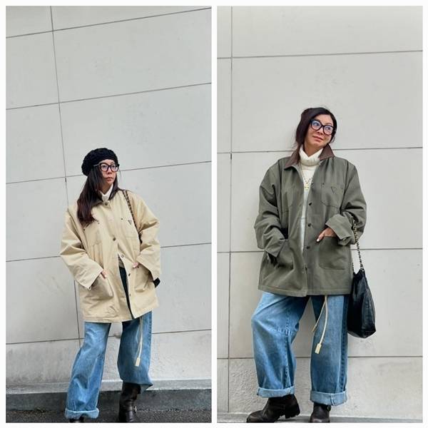 황신혜가 리즈시절 청바지를 걷어입고 자켓에 단추를 푸는 유행 장면을 재현해 보였다.  사진 = SNS