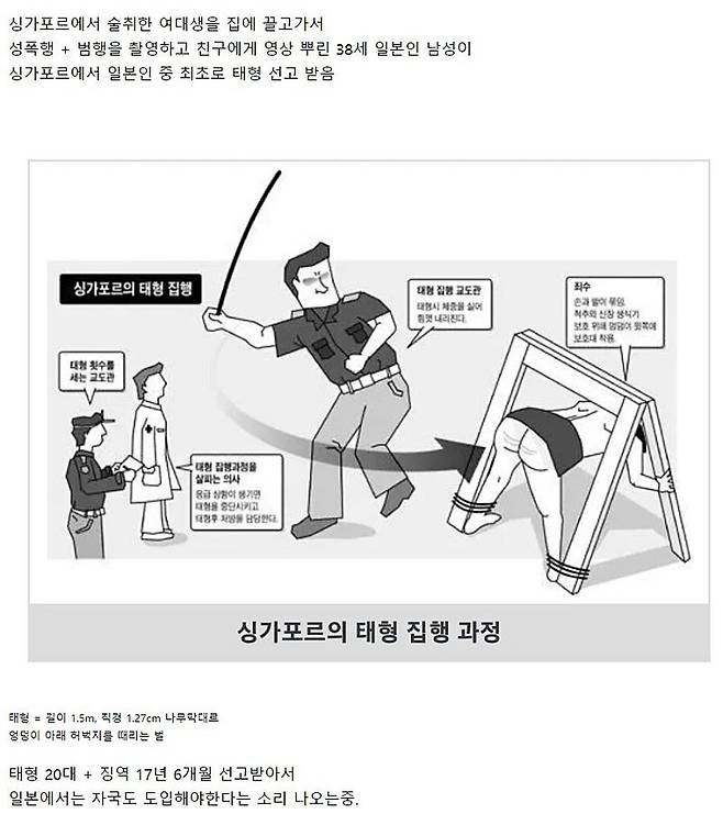 싱가포르에서 성범죄자에게 내리는 형 벌.jpg