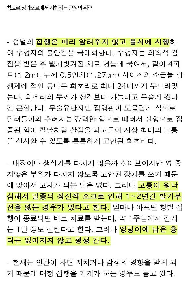 싱가포르에서 성범죄자에게 내리는 형 벌.jpg