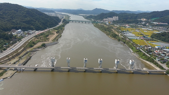 조류경보가 해제될 낙동강 해평지점(칠곡보) 전경/사진제공=대구지방환경청